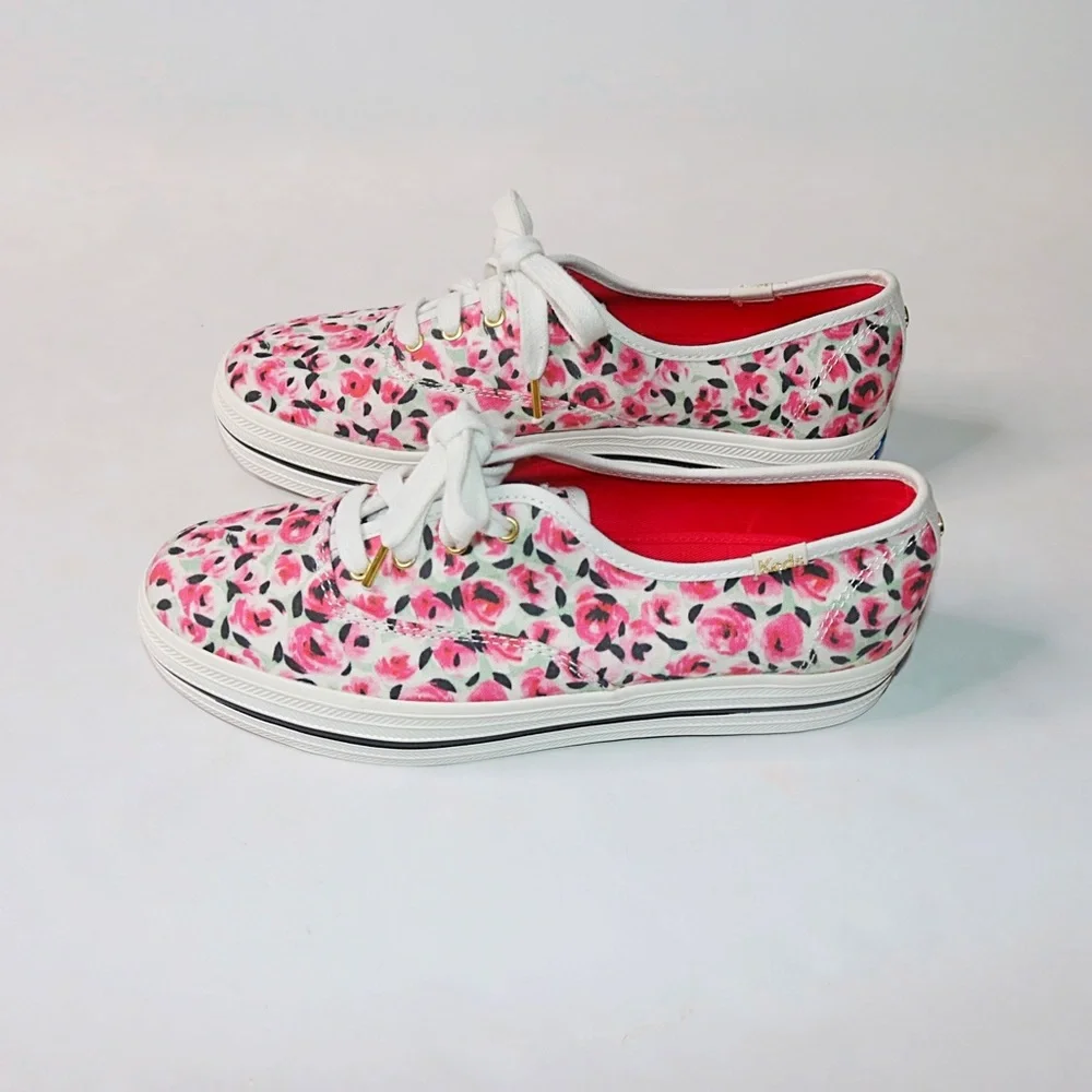 Keds® x Kate Spade Triple Kick Rose Garden Canvas Platform Sneakers